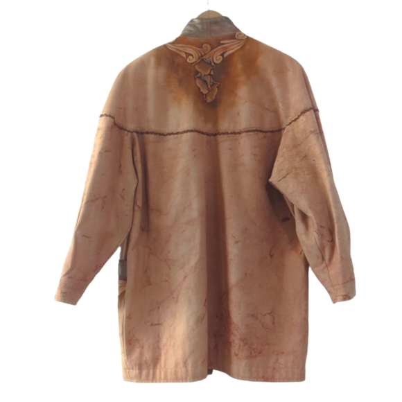 JORDAN Vintage Custom Dyed Denim Coat ~ EUC - Picture 3 of 12